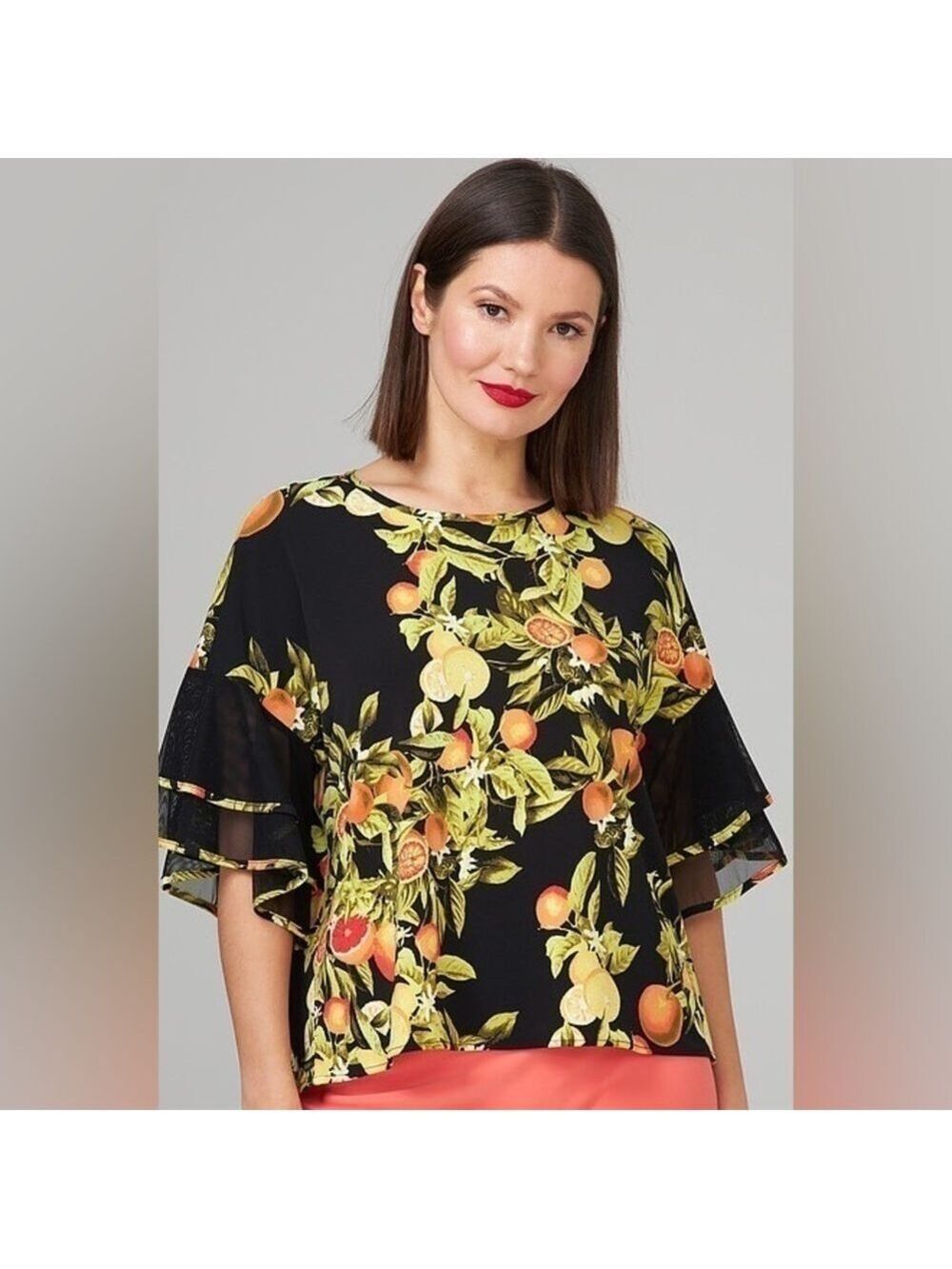 Joseph Ribkoff Black/Multi Top Blouse